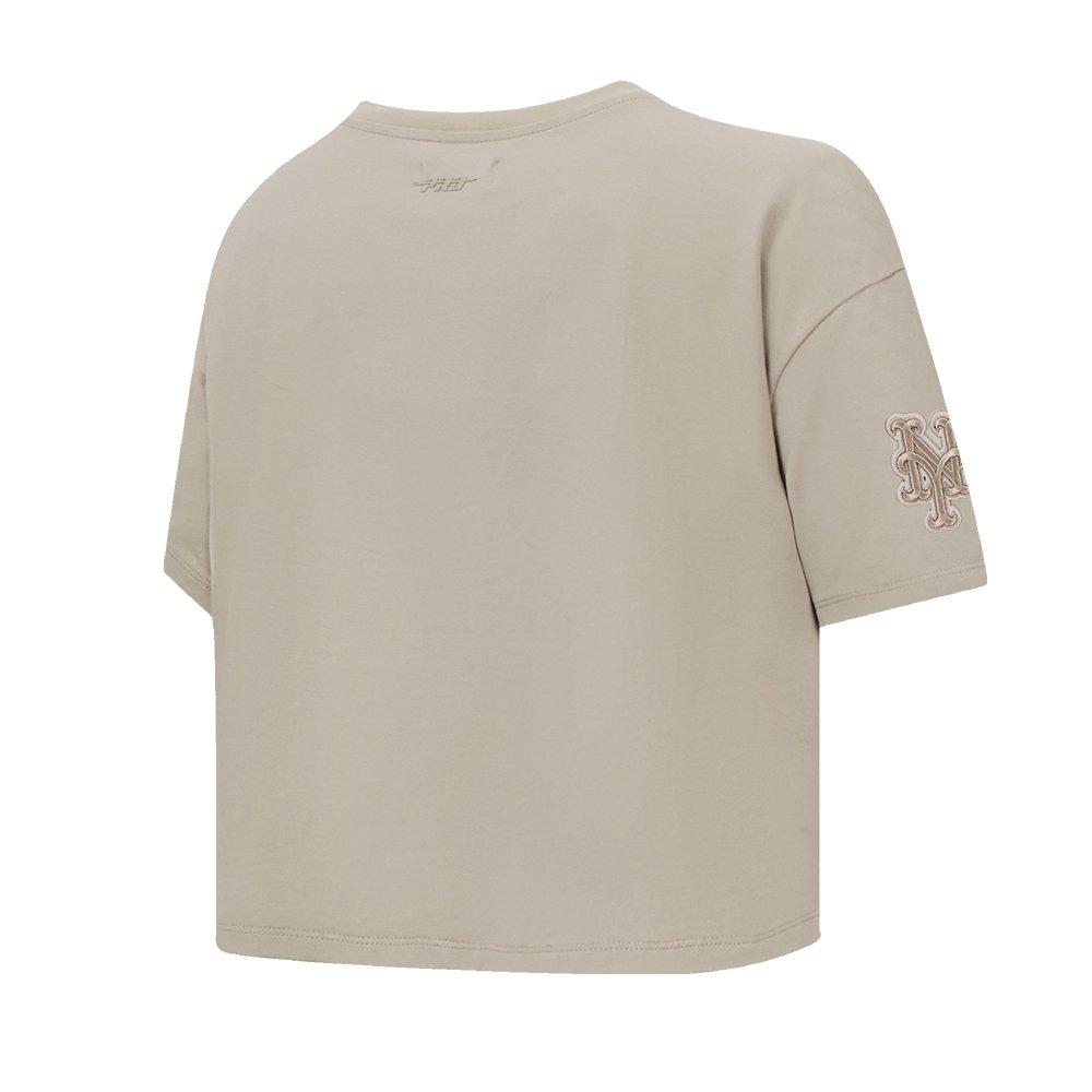 Pro Standard Women's MLB New York Mets​ Neutral SJ Boxy Top - Tan - TAN Thumbnail View 4