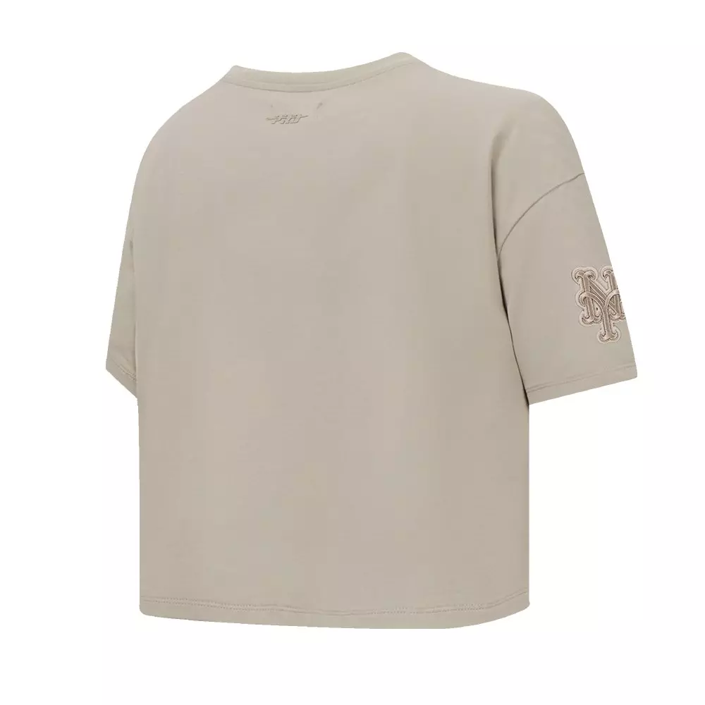 Pro Standard Women's MLB New York Mets​ Neutral SJ Boxy Top -Tan - TAN