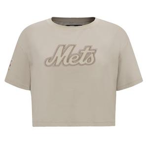 Pro Standard Women's MLB New York Mets​ Neutral SJ Boxy Top -Tan