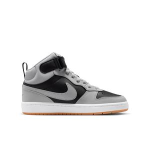 Nike Court Borough Mid 2 "Black/White/Gum Medium Brown/Light Smoke Grey" Grade School Boys' Shoe