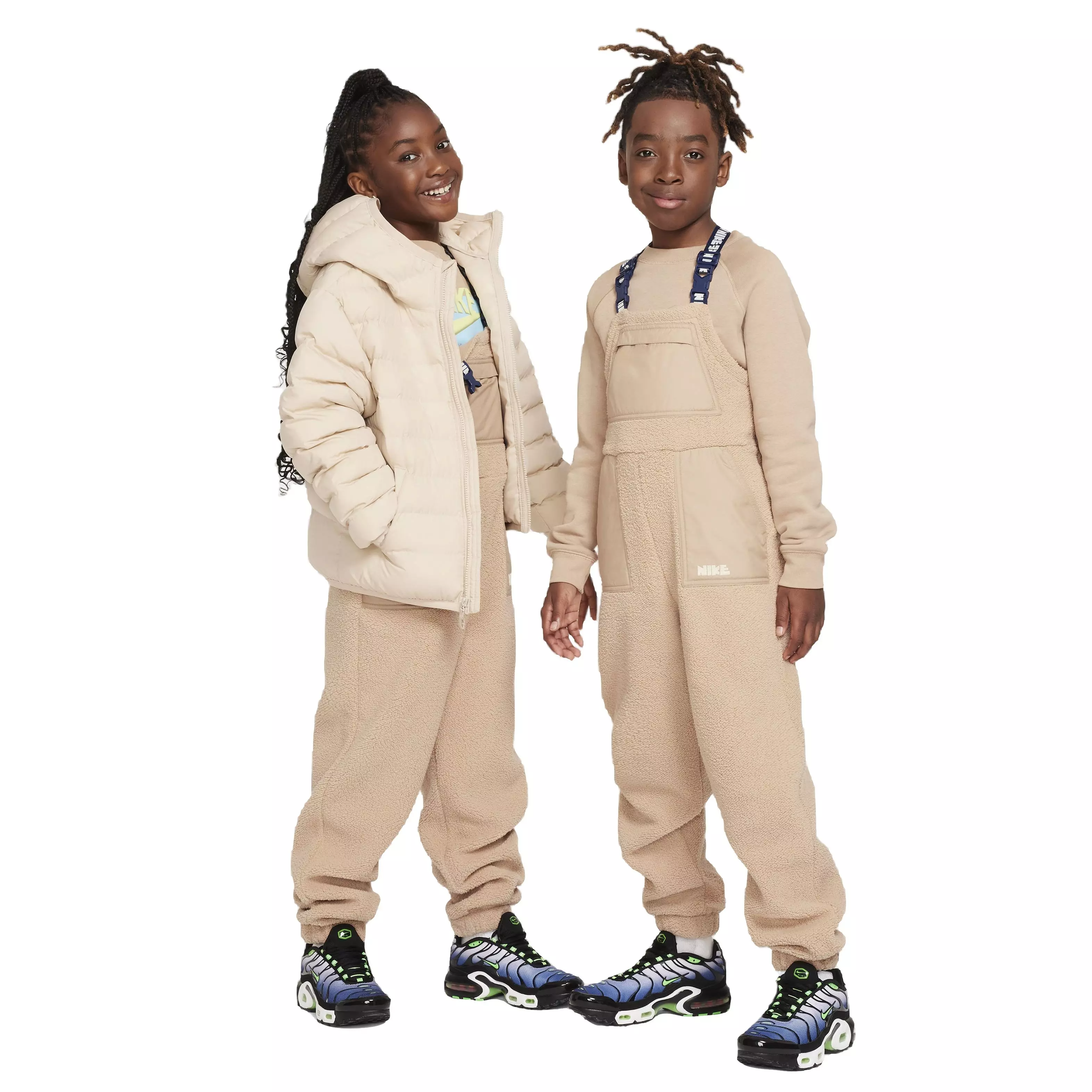 Nike Big Girls' Sportswear Overalls - Brown - BROWN