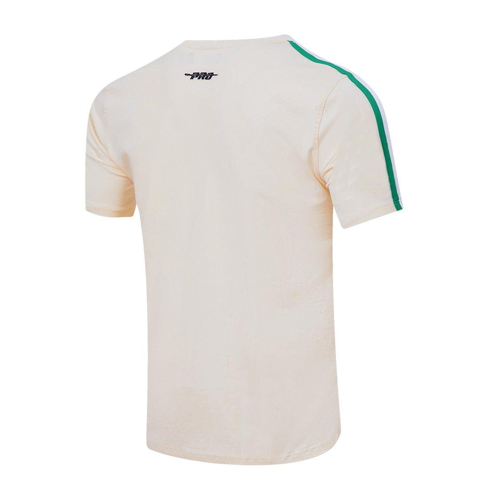 Pro Standard Men's NBA Boston Celtics Retro Classic SJ Striped Tee -Eggshell/Kelly Green - EGGSHELL/KELLY GREEN Thumbnail View 4