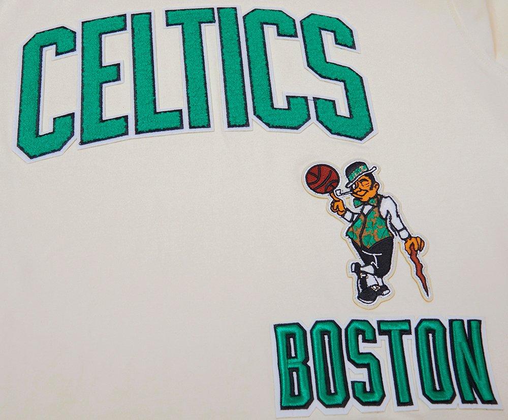 Pro Standard Men's NBA Boston Celtics Retro Classic SJ Striped Tee - Eggshell/Kelly Green - EGGSHELL/KELLY GREEN Thumbnail View 5