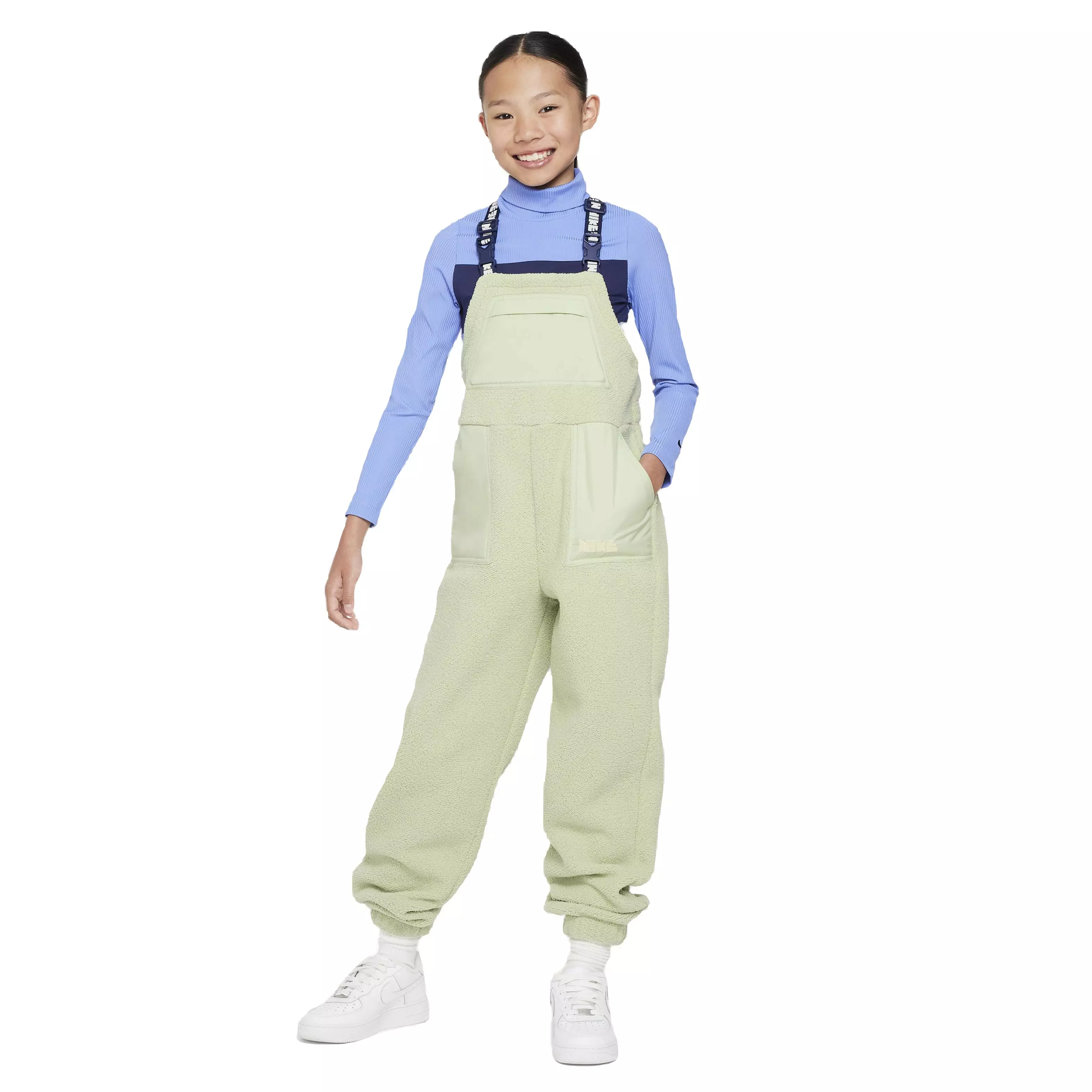 Nike Big Girls' Sportswear Overalls - Light Green - LIGHT GREEN
