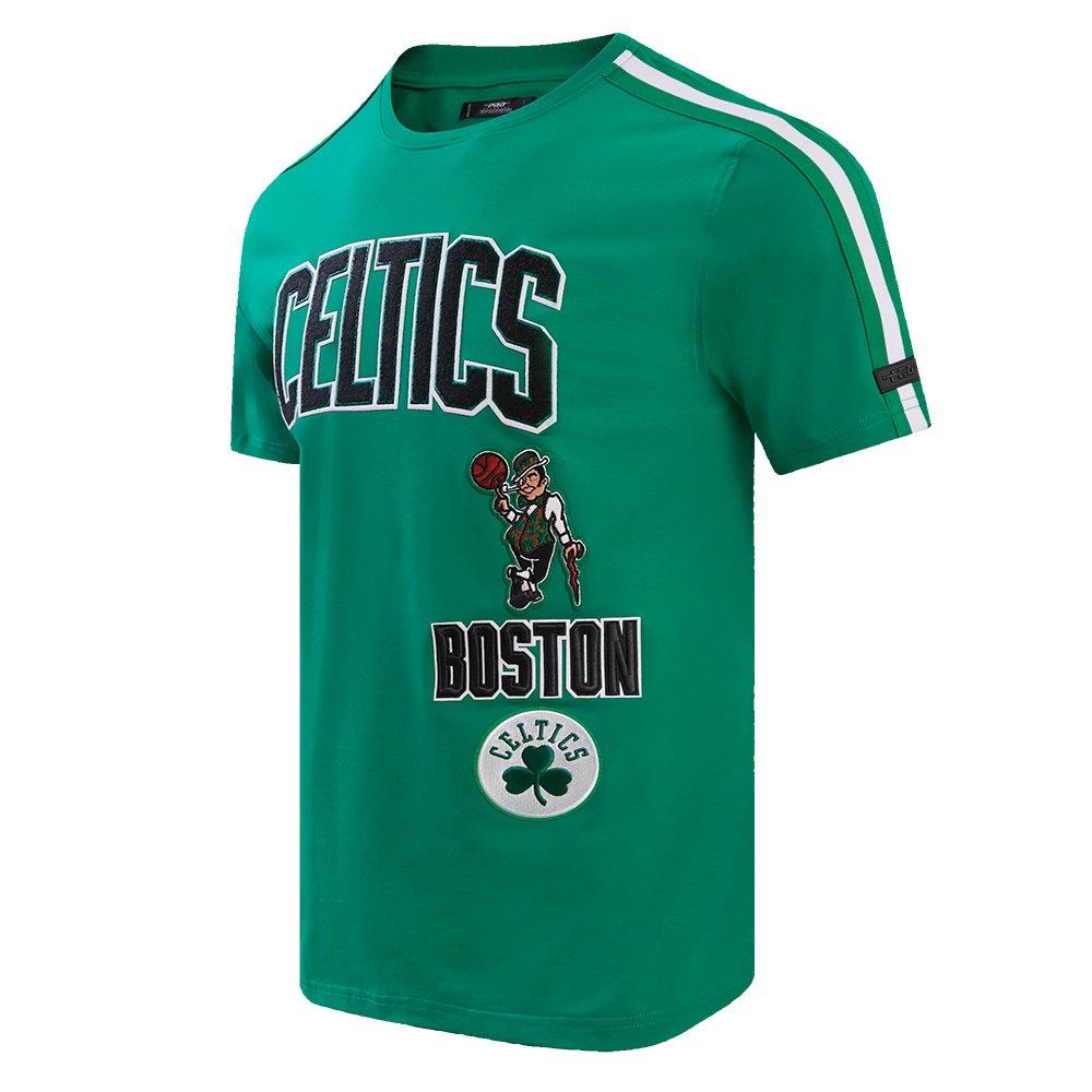 Pro Standard Men's NBA Boston Celtics Retro Classic SJ Striped Tee -Kelly Green - KELLY GREEN Thumbnail View 3