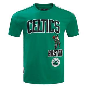 Pro Standard Men's NBA Boston Celtics Retro Classic SJ Striped Tee -Kelly Green