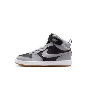 Nike Court Borough Mid 2 "Black/White/Gum Medium Brown/Light Smoke Grey" Preschool Boys' Shoe