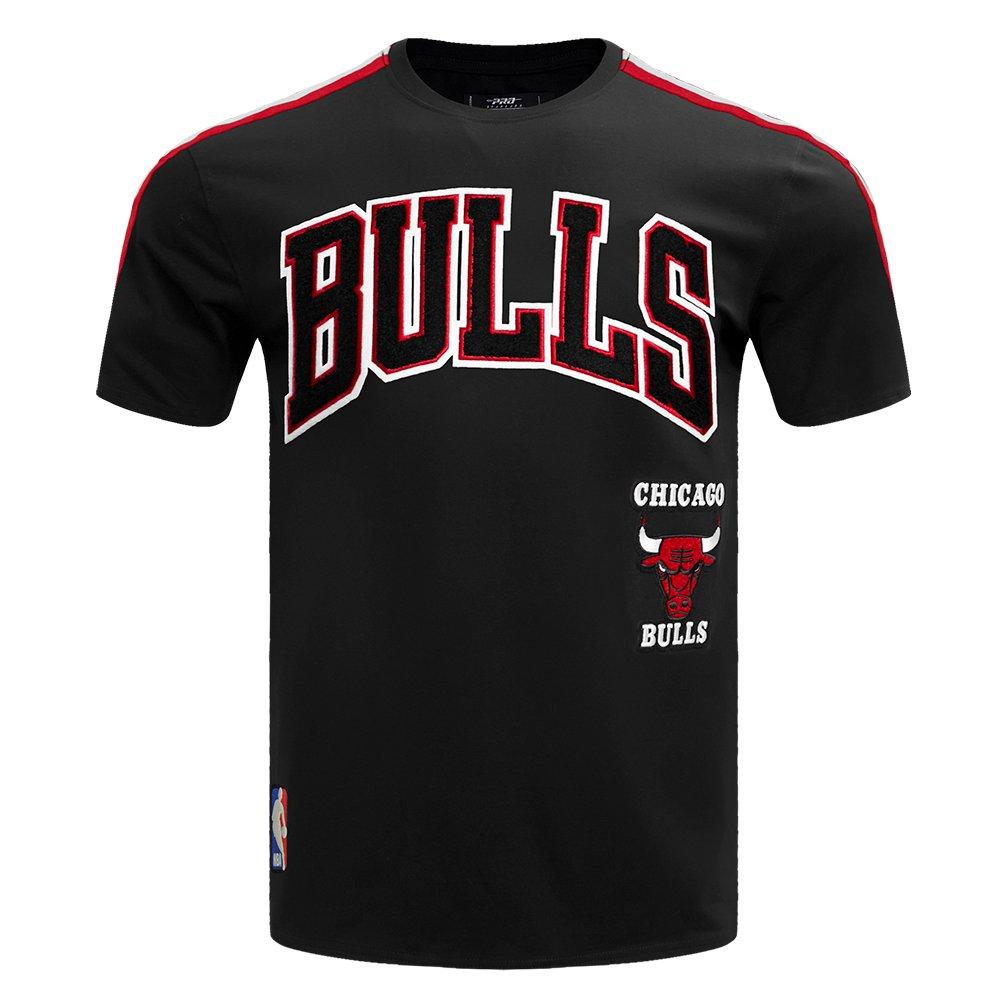Pro Standard Men's NBA Chicago Bulls Retro Classic SJ Striped Tee -Black/Red - BLACK/RED Thumbnail View 1