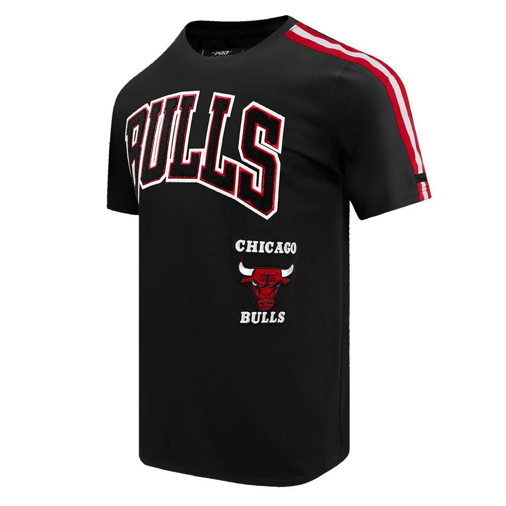 Pro Standard Men's NBA Chicago Bulls Retro Classic SJ Striped Tee -Black/Red - BLACK/RED Thumbnail View 3