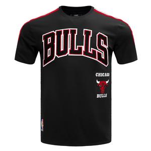 Pro Standard Men's NBA Chicago Bulls Retro Classic SJ Striped Tee -Black/Red