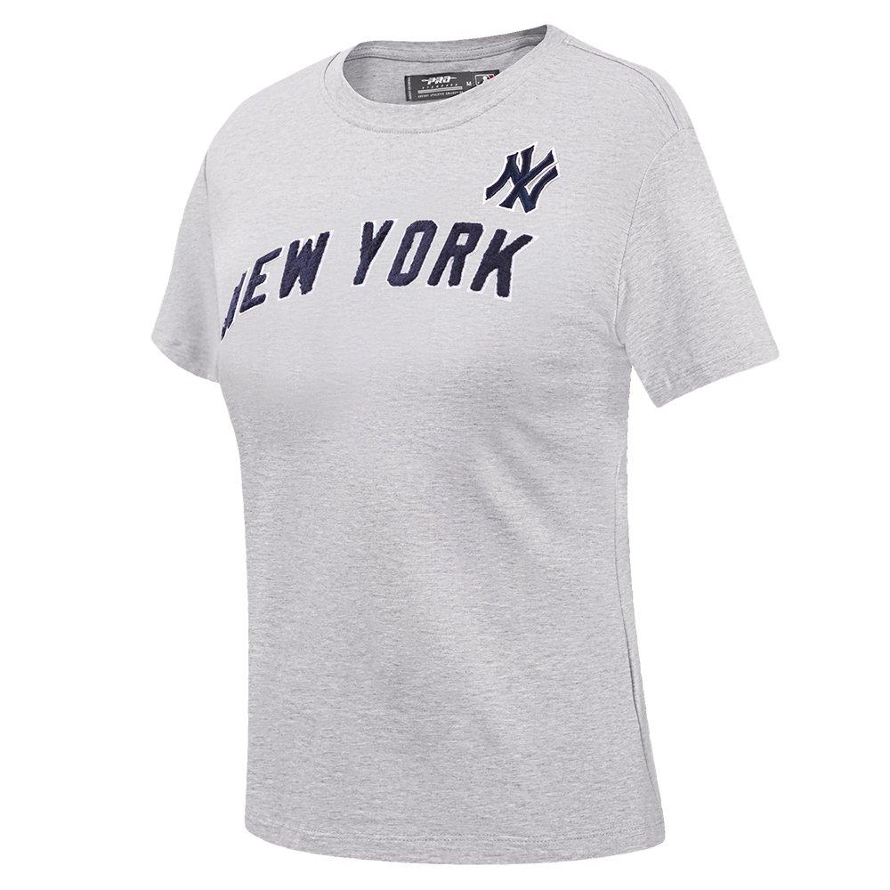 Pro Standard Women's MLB New York Yankees Classic Short Sleeve SJ Slim Fit Top -Grey - GREY Thumbnail View 3