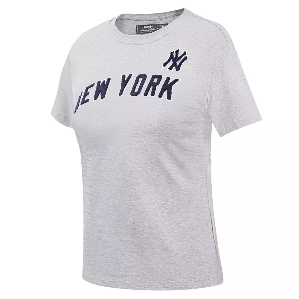 Pro Standard Women's MLB New York Yankees Classic Short Sleeve SJ Slim Fit Top -Grey - GREY