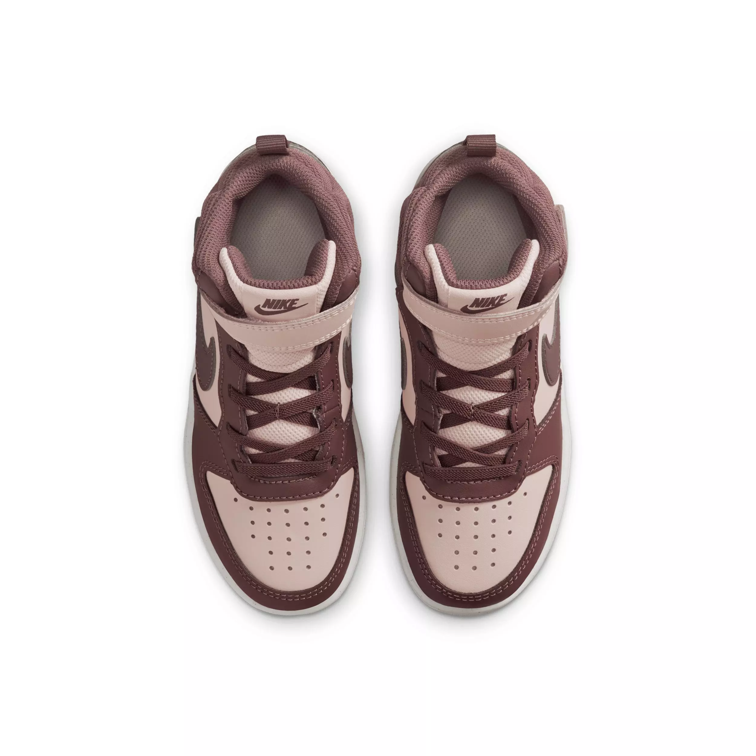 Nike Court Borough Mid 2 "Silt Red/White/Tattoo" Preschool Girls' Shoe - RED/WHITE/TATTOO