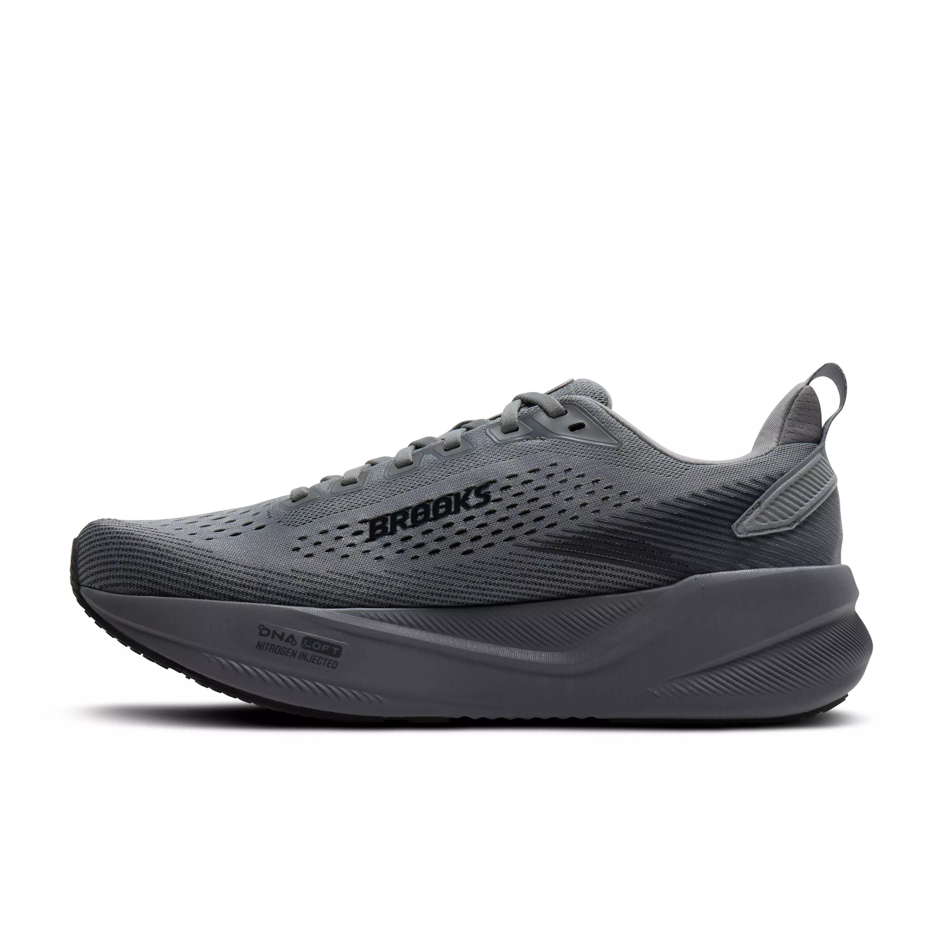 Brooks Ghost Max 4 "Grey/Grey/Ebony" Men's Wide Running Shoe - GREY/GREY/EBONY