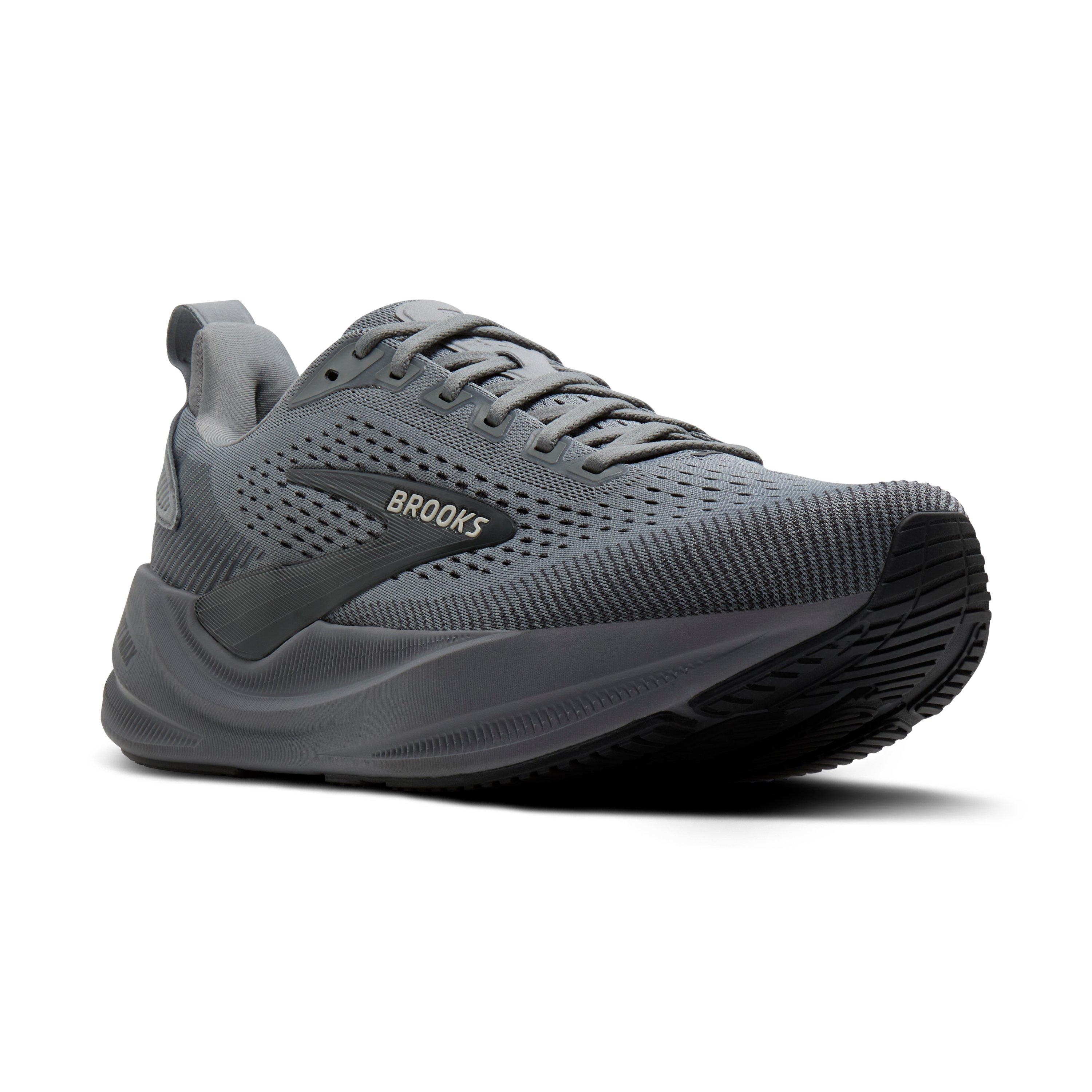 Brooks Ghost Max 4 "Grey/Grey/Ebony" Men's Wide Running Shoe - GREY/GREY/EBONY