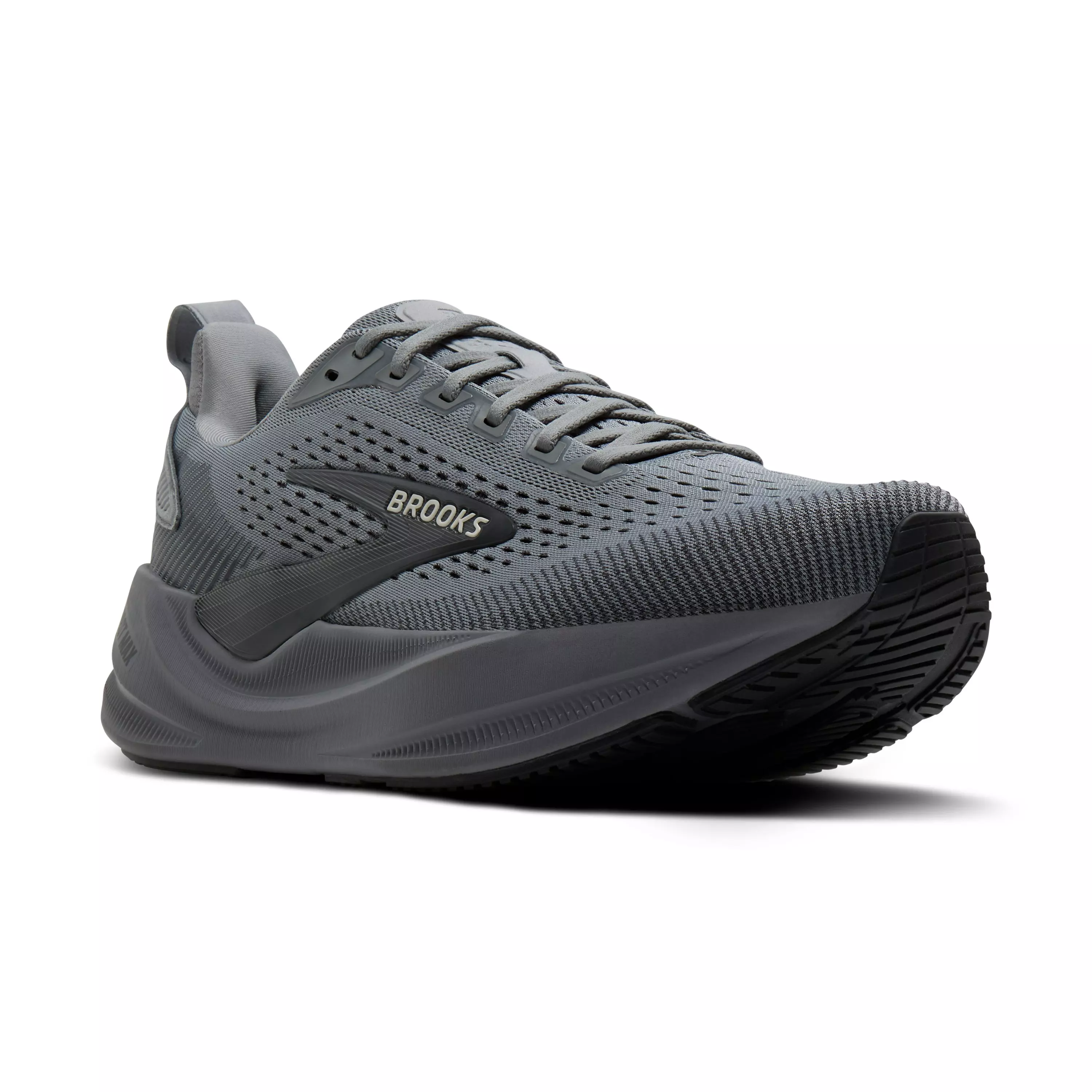 Brooks Ghost Max 4 "Grey/Grey/Ebony" Men's Wide Running Shoe - GREY/GREY/EBONY