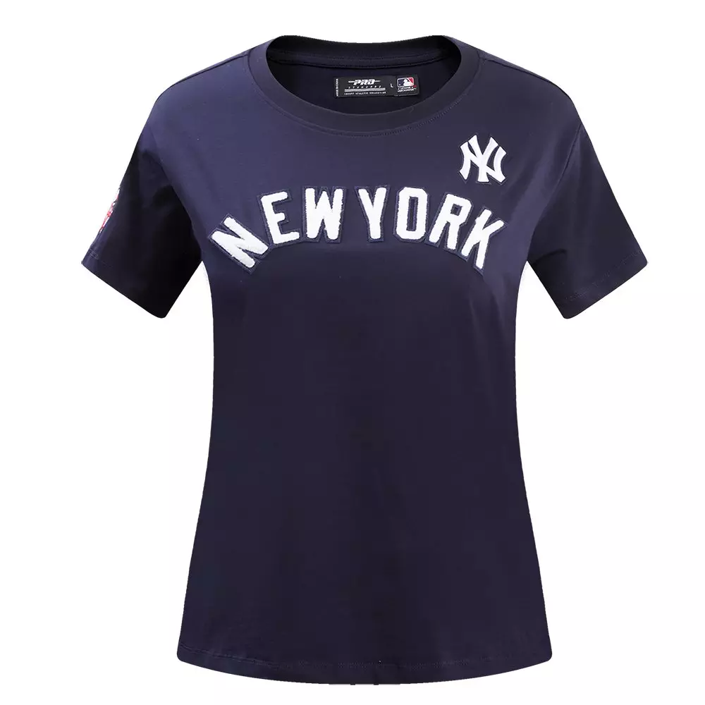 Pro Standard Women's MLB New York Yankees Classic Short Sleeve SJ Slim Fit Top - Navy - NAVY
