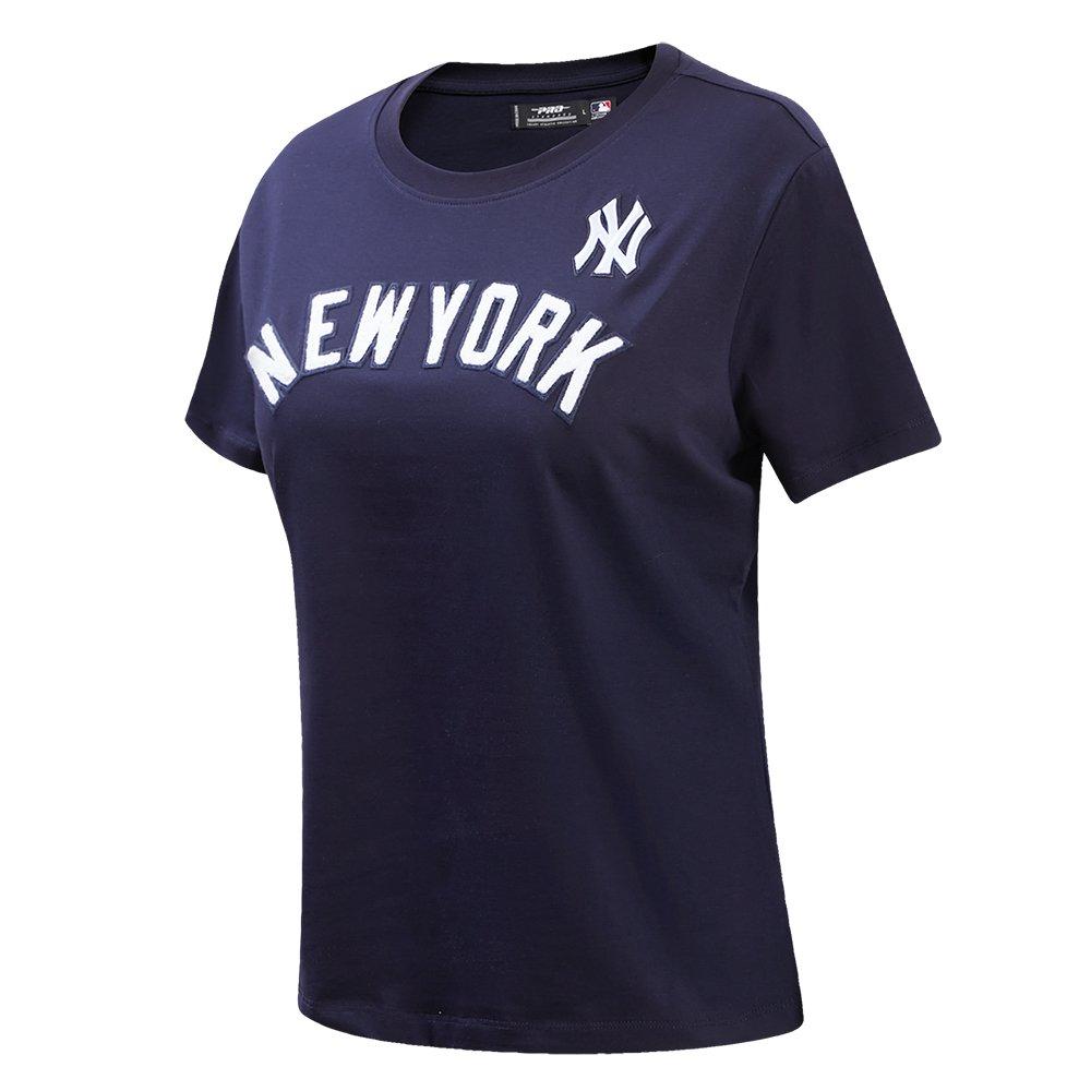 Pro Standard Women's MLB New York Yankees Classic Short Sleeve SJ Slim Fit Top -Navy - NAVY Thumbnail View 3