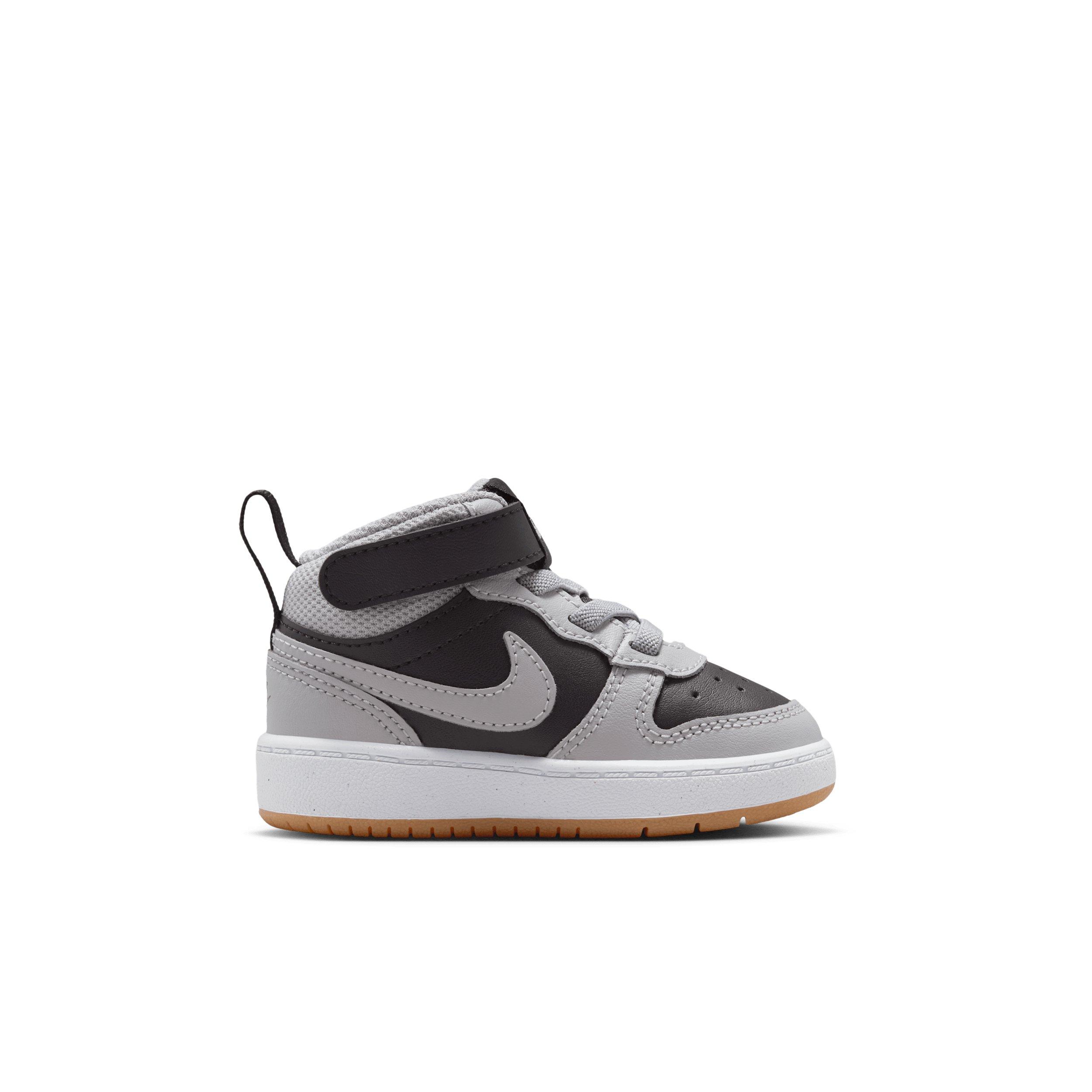 Nike Court Borough Mid 2 "Black/White/Gum Medium Brown/Light Smoke Grey" Infant Girls' Shoe - BLACK/WHITE/MD BROWN/LT GREY Thumbnail View 1
