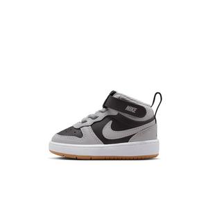 Nike Court Borough Mid 2 "Black/White/Gum Medium Brown/Light Smoke Grey" Infant Girls' Shoe
