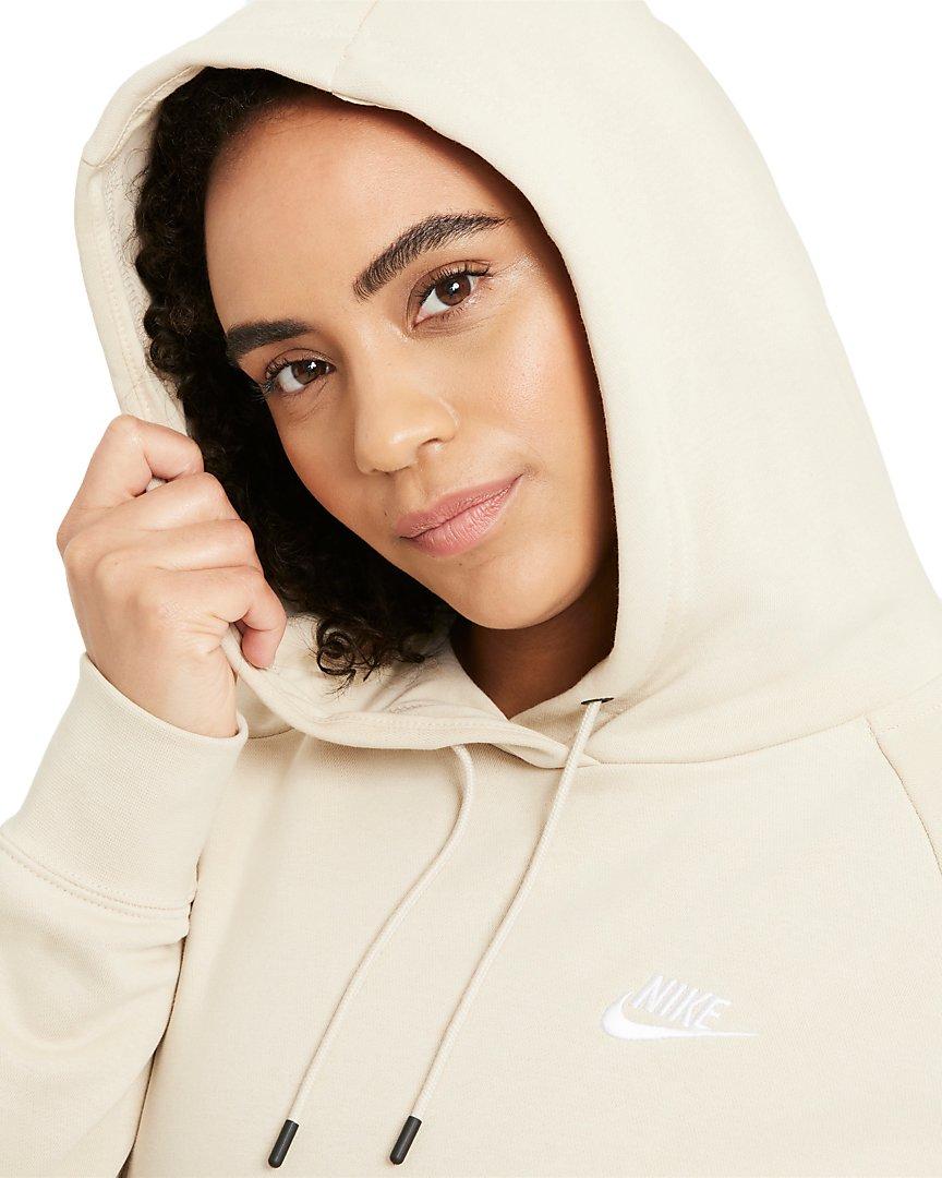 Women's Plus Size 2X Nike Essential Hoodie Sweatshirt Fleece Ivory