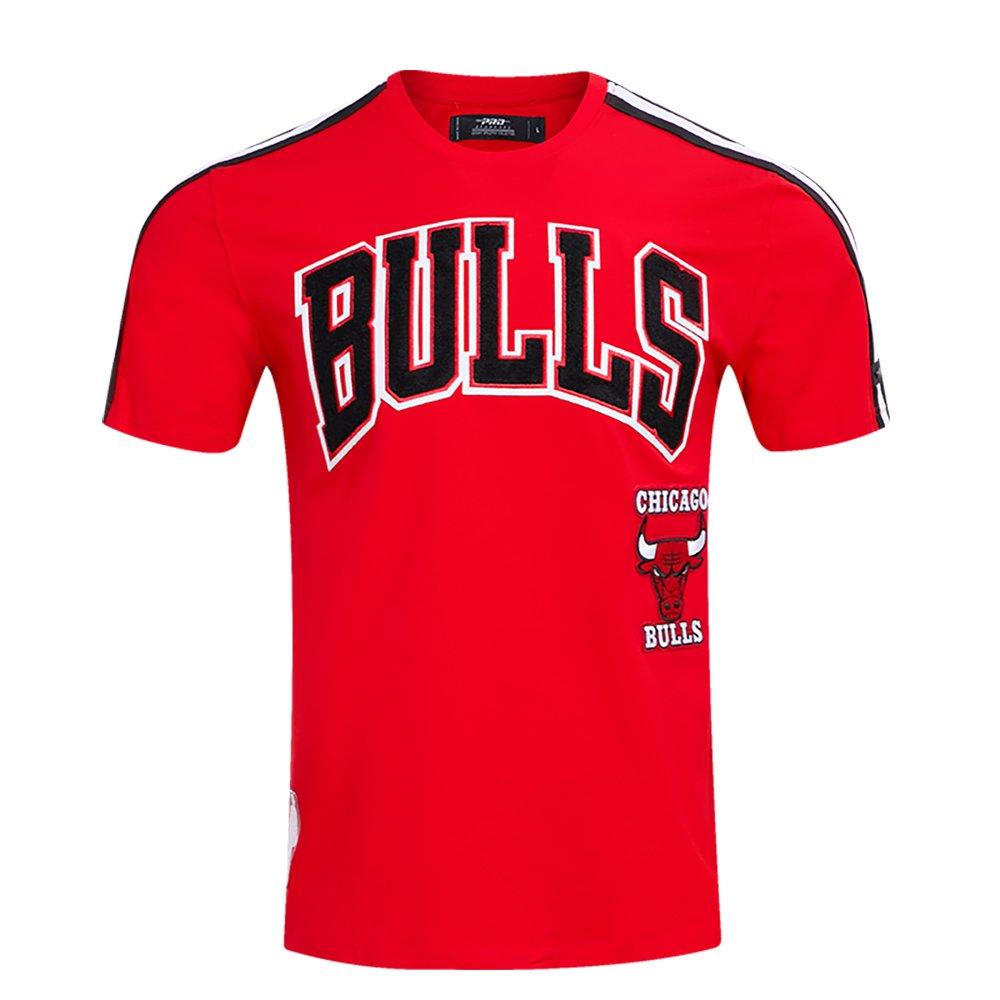 Pro Standard Men's NBA Chicago Bulls Retro Classic SJ Striped Tee - Red/Black - RED/BLACK Thumbnail View 1