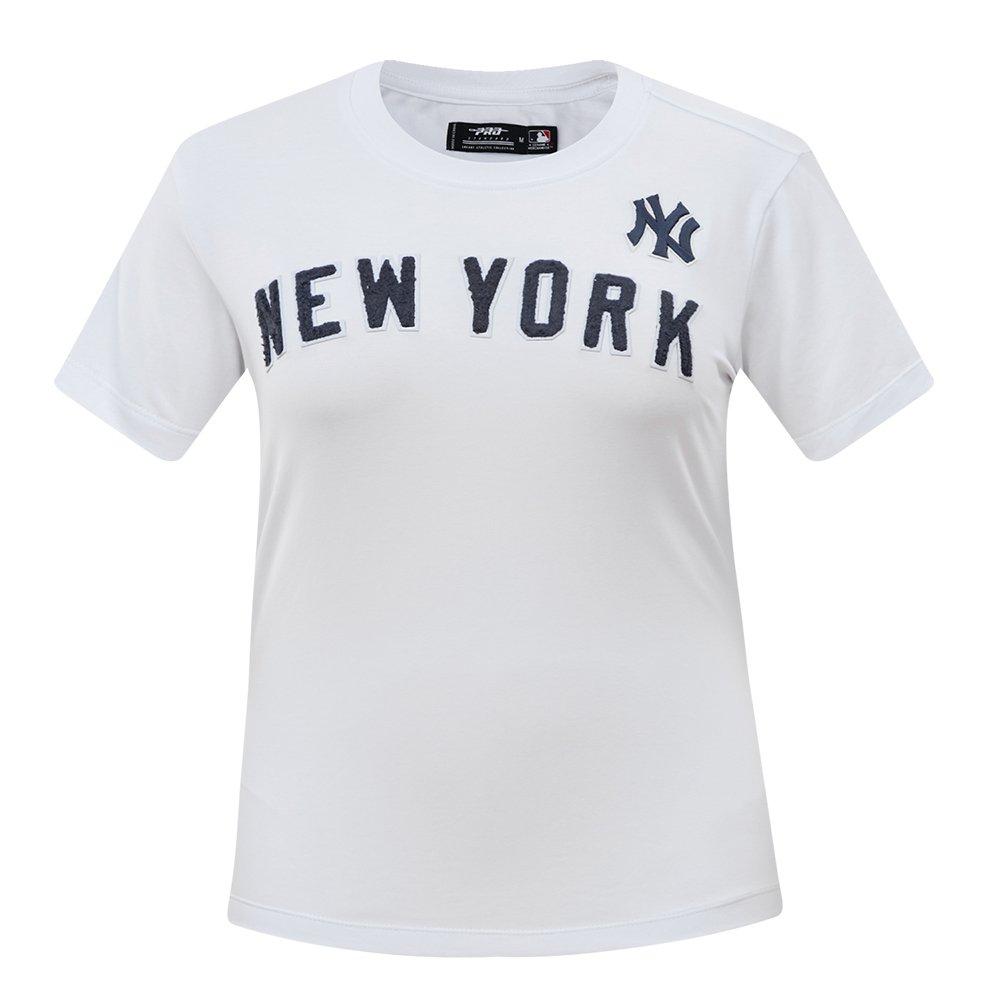 Pro Standard Women's MLB New York Yankees Classic Short Sleeve SJ Slim Fit Top -White - WHITE Thumbnail View 1