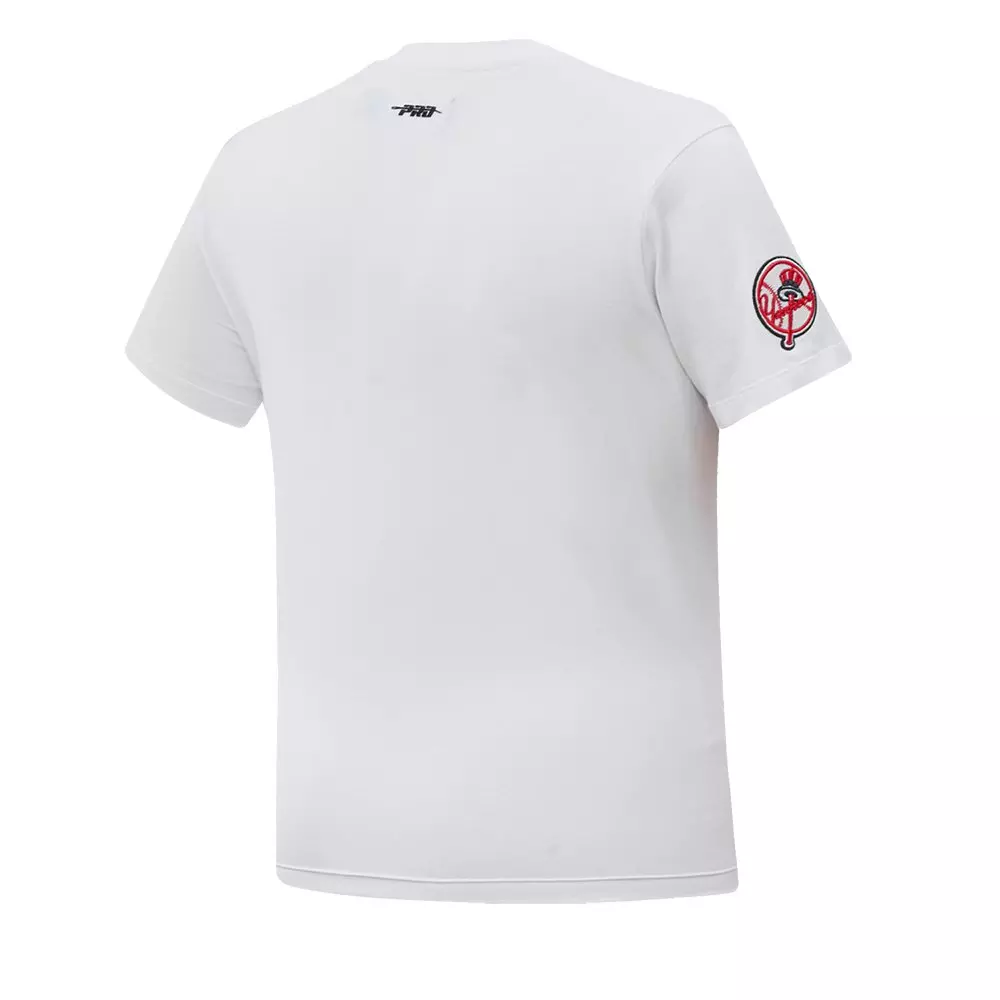 Pro Standard Women's MLB New York Yankees Classic Short Sleeve SJ Slim Fit Top - White - WHITE