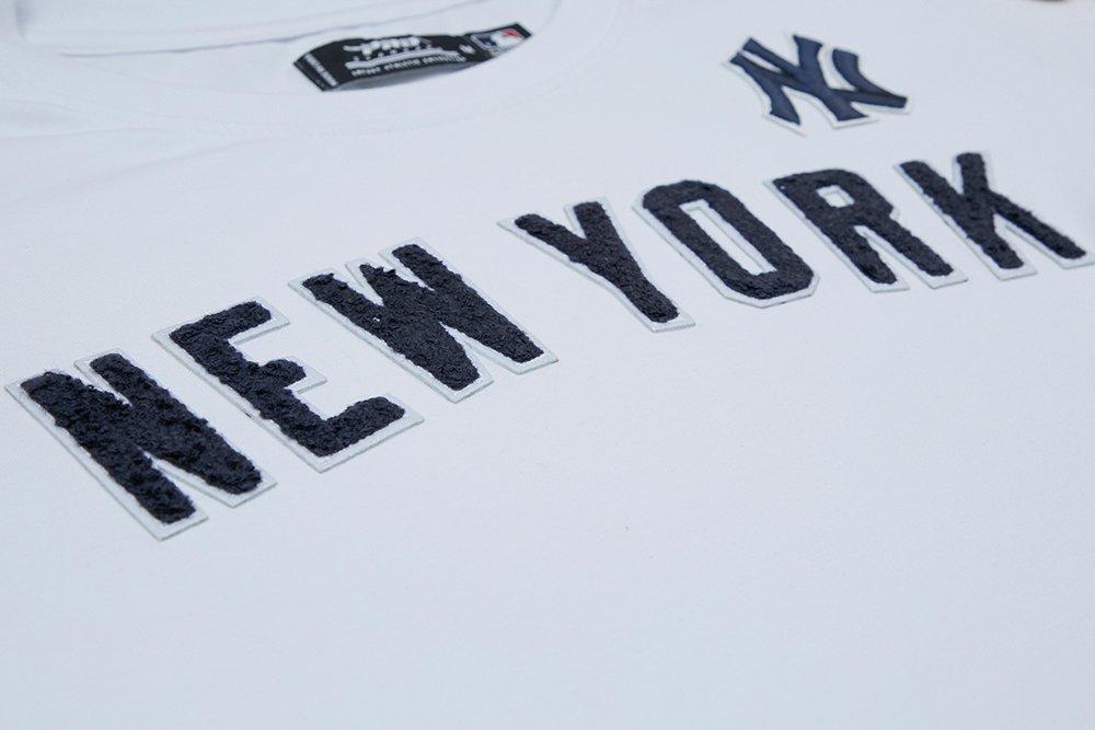 Pro Standard Women's MLB New York Yankees Classic Short Sleeve SJ Slim Fit Top - White - WHITE Thumbnail View 5