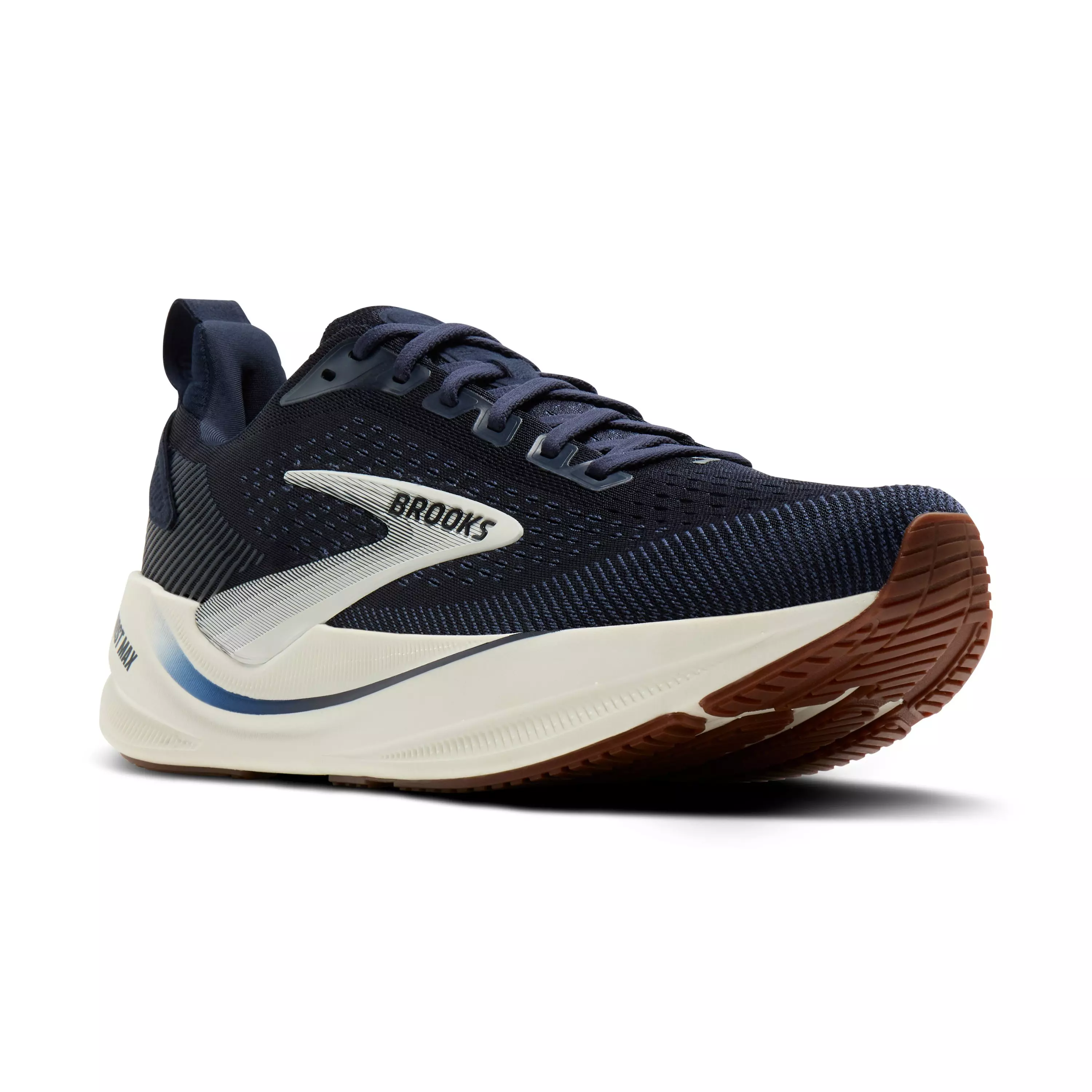 Brooks Ghost Max 4 "Navy/Navy/Biscuit" Men's Wide Running Shoe - NAVY/NAVY/BISCUIT