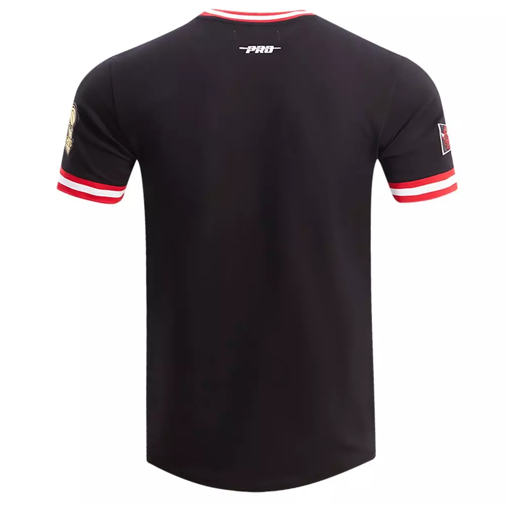 Pro Standard Men's NBA Chicago Bulls Retro Classic Double Knit Tee -Black/Red - BLACK/RED