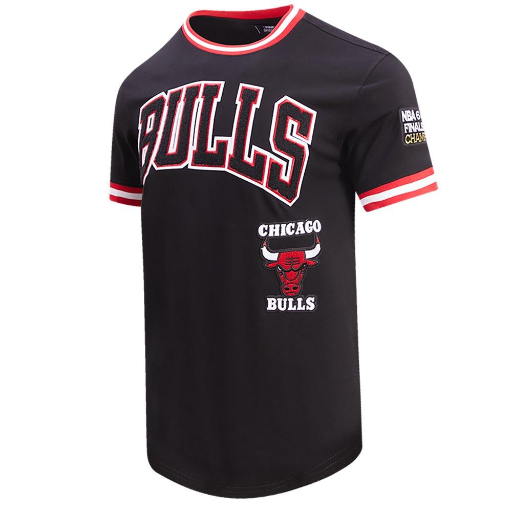 Pro Standard Men's NBA Chicago Bulls Retro Classic Double Knit Tee - Black/Red - BLACK/RED Thumbnail View 3