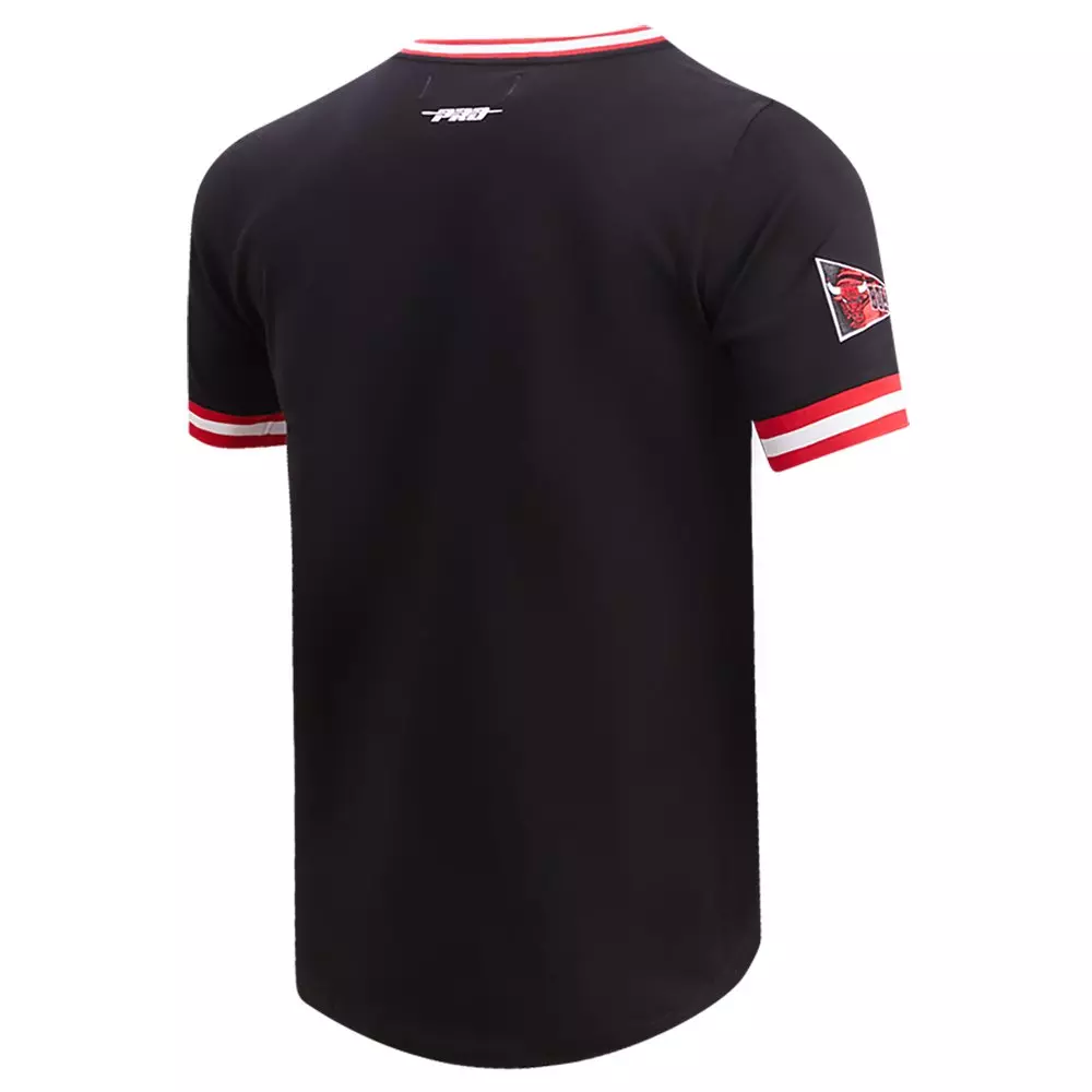 Pro Standard Men's NBA Chicago Bulls Retro Classic Double Knit Tee - Black/Red - BLACK/RED
