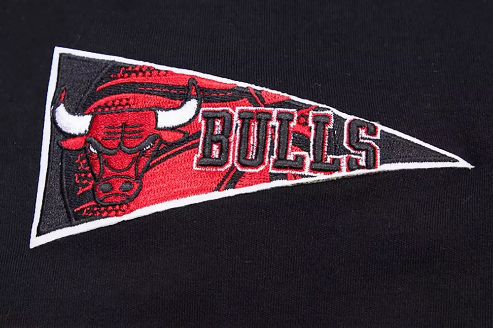 Pro Standard Men's NBA Chicago Bulls Retro Classic Double Knit Tee - Black/Red - BLACK/RED