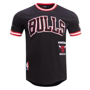 Pro Standard Men's NBA Chicago Bulls Retro Classic Double Knit Tee -Black/Red