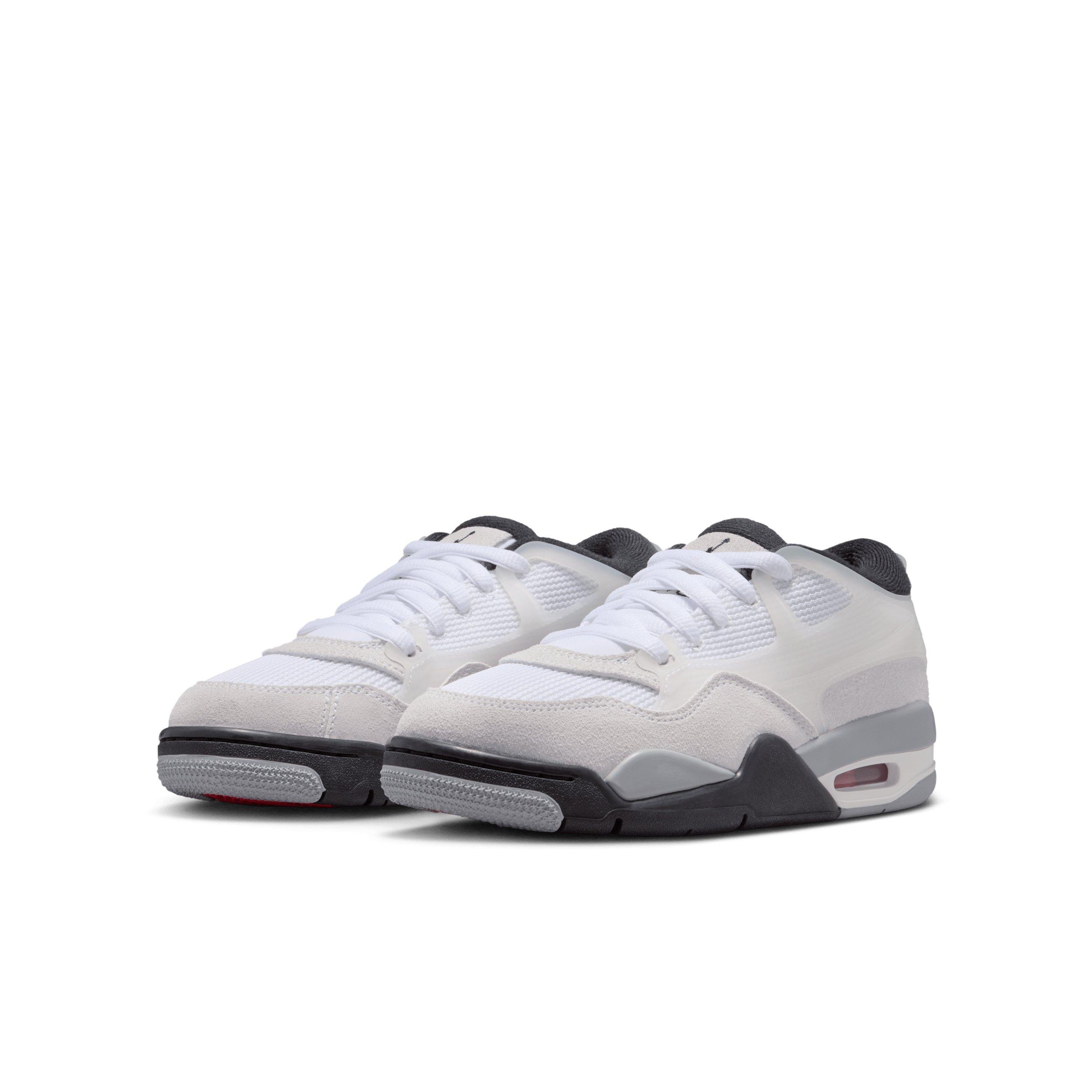 Jordan RM 4 "White/Infrared 23/Light Smoke Grey/Black" Grade School Boys' Shoe - WHITE/INFRARED/LT GREY/BLACK Thumbnail View 3