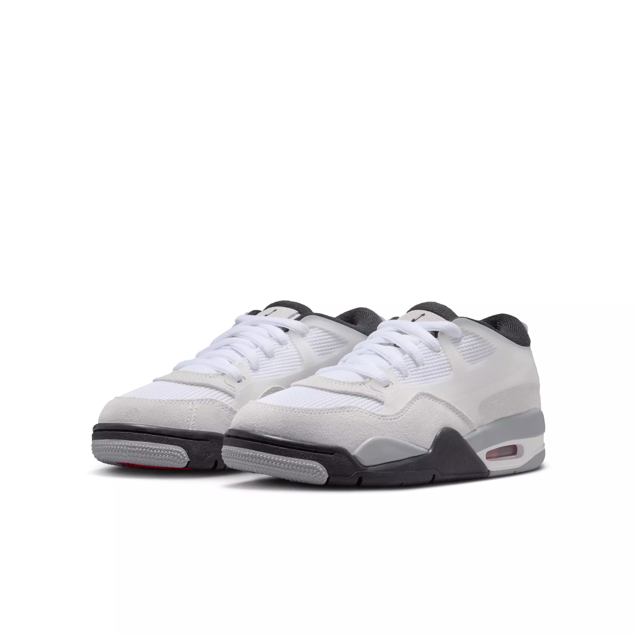 Jordan RM 4 "White/Infrared 23/Light Smoke Grey/Black" Grade School Boys' Shoe - WHITE/INFRARED/LT GREY/BLACK