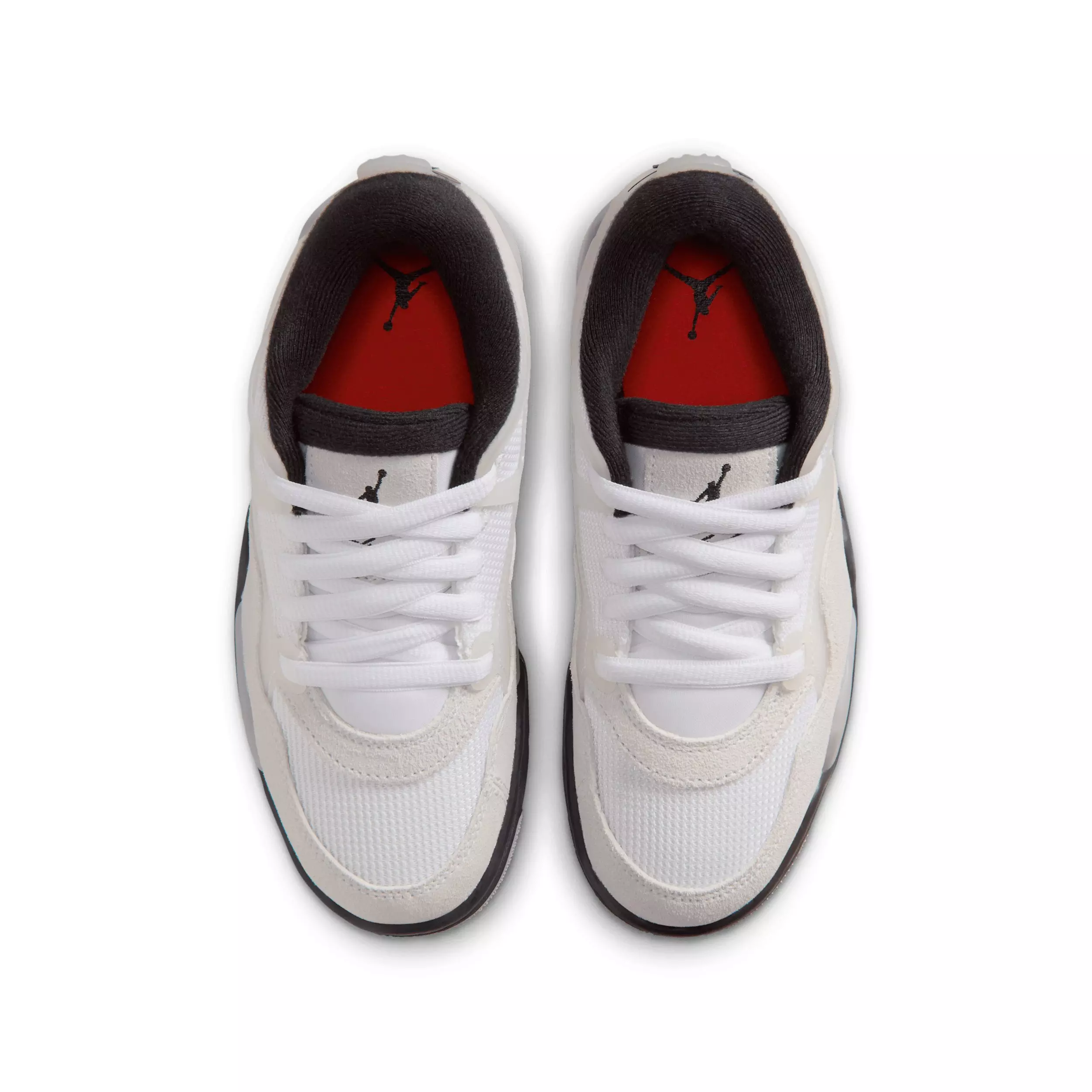 Jordan RM 4 "White/Infrared 23/Light Smoke Grey/Black" Grade School Boys' Shoe - WHITE/INFRARED/LT GREY/BLACK