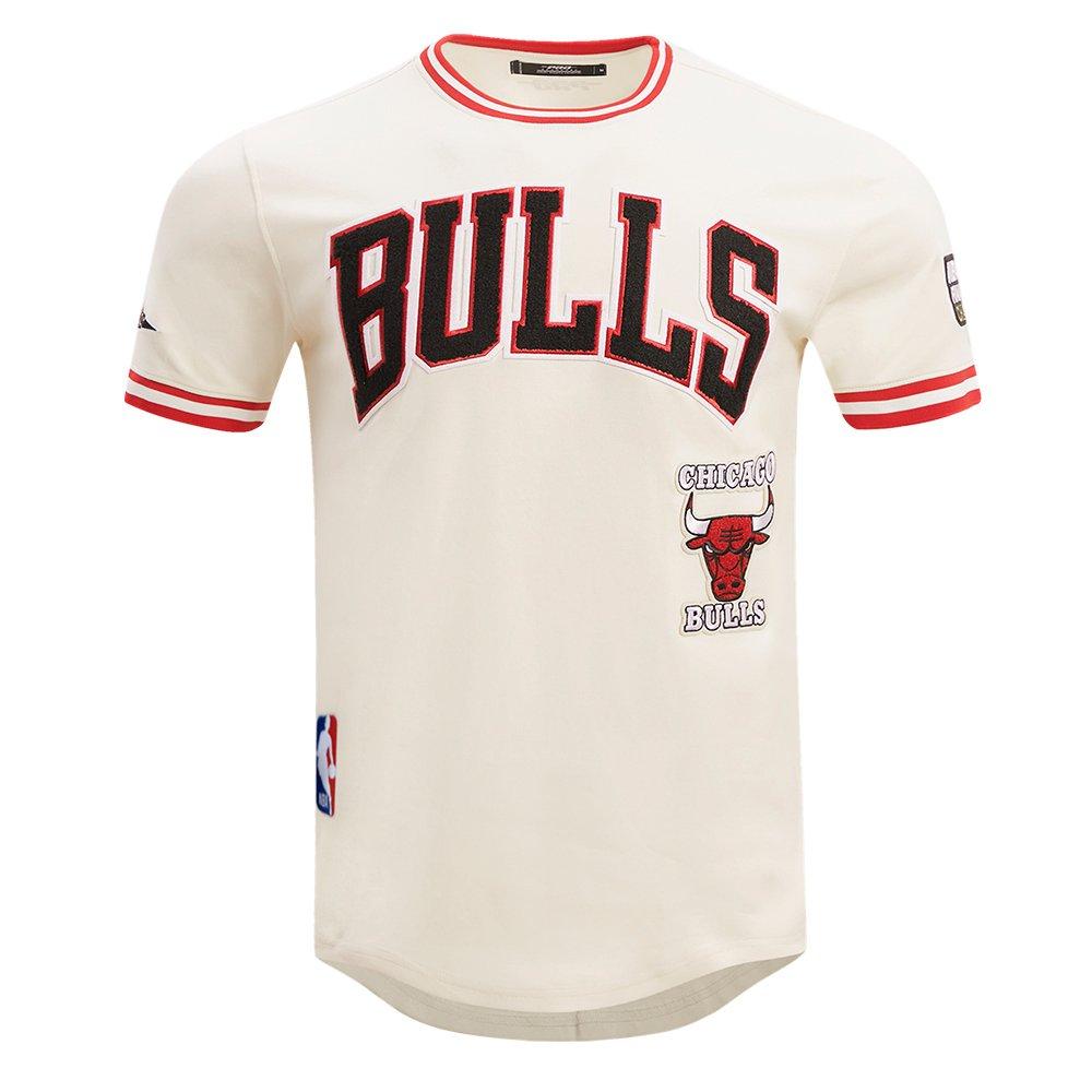 Pro Standard Men's NBA Chicago Bulls Retro Classic Double Knit Tee - Eggshell/Red - EGGSHELL/RED Thumbnail View 1