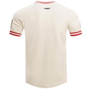 Pro Standard Men's NBA Chicago Bulls Retro Classic Double Knit Tee -Eggshell/Red
