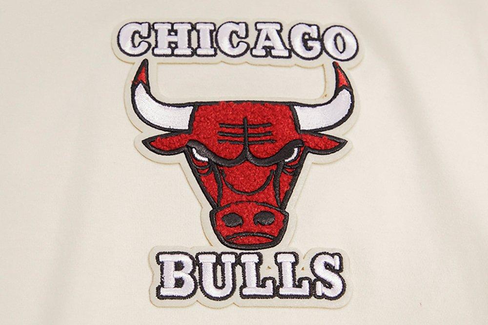 Pro Standard Men's NBA Chicago Bulls Retro Classic Double Knit Tee -Eggshell/Red - EGGSHELL/RED Thumbnail View 6