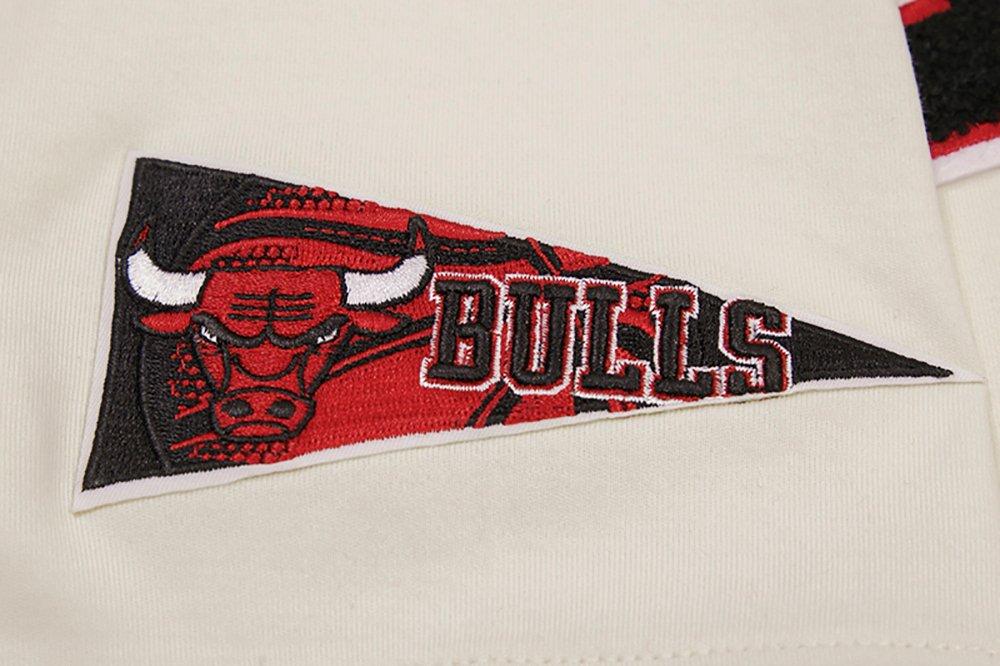 Pro Standard Men's NBA Chicago Bulls Retro Classic Double Knit Tee -Eggshell/Red - EGGSHELL/RED Thumbnail View 7