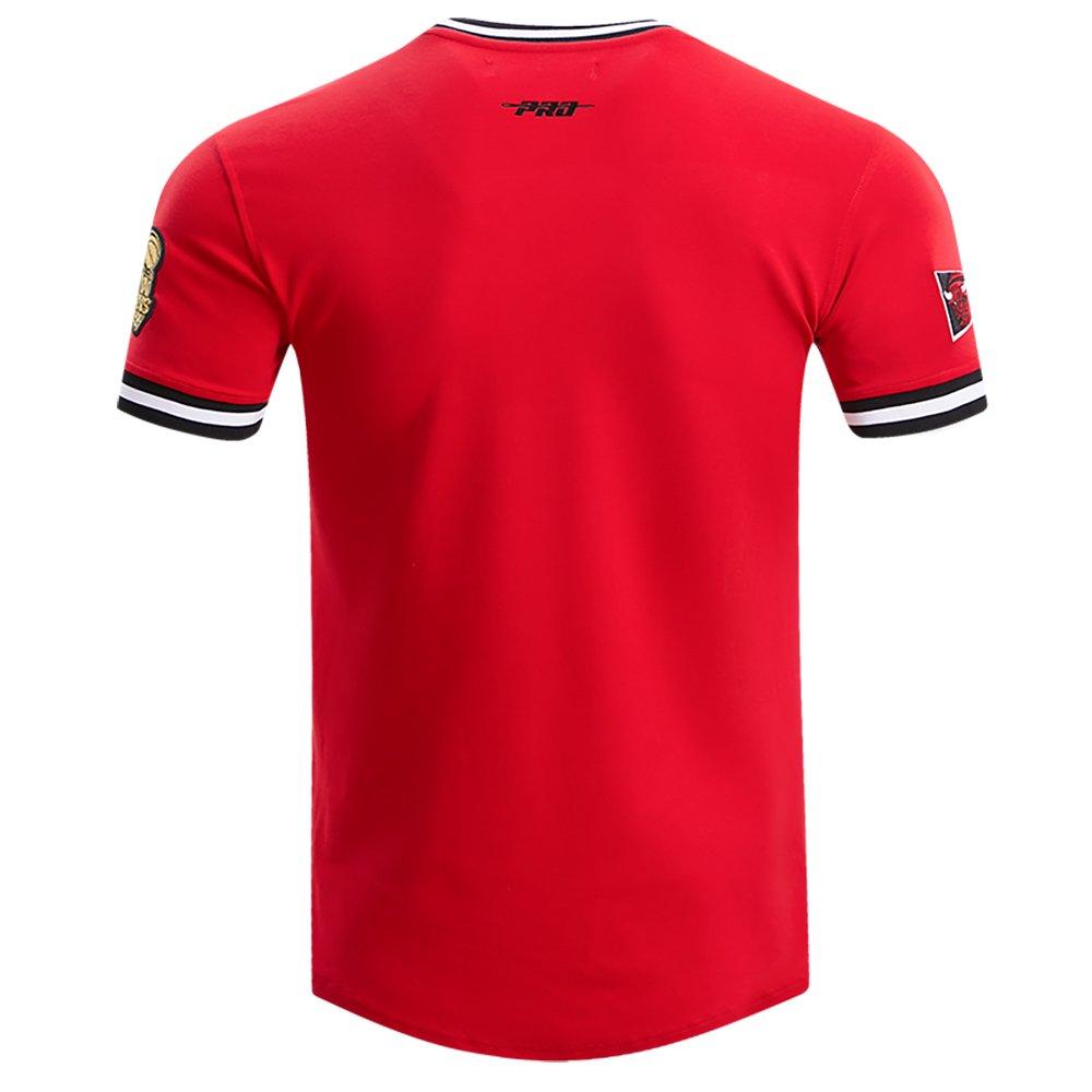 Pro Standard Men's NBA Chicago Bulls Retro Classic Double Knit Tee -Red/Black - RED/BLACK Thumbnail View 2