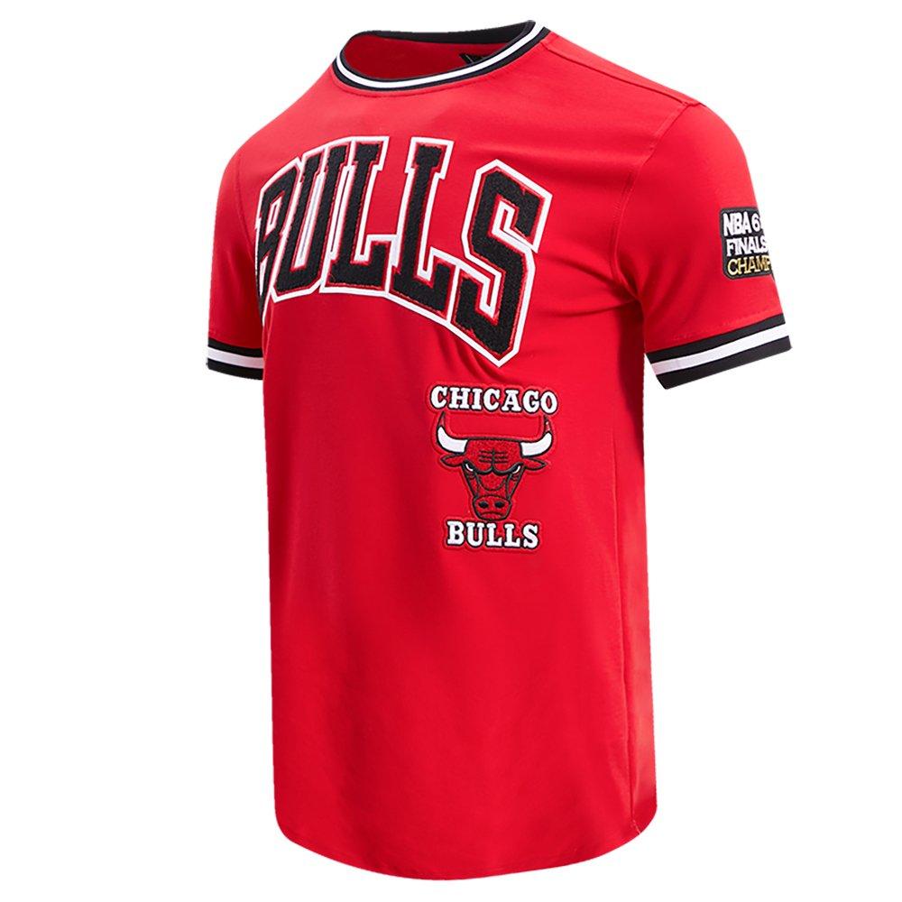 Pro Standard Men's NBA Chicago Bulls Retro Classic Double Knit Tee -Red/Black - RED/BLACK Thumbnail View 3