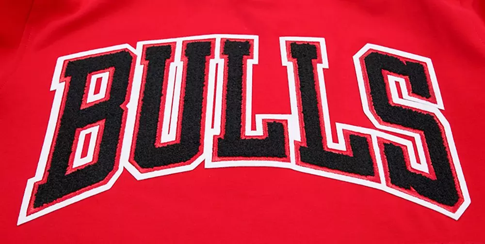 Pro Standard Men's NBA Chicago Bulls Retro Classic Double Knit Tee -Red/Black - RED/BLACK