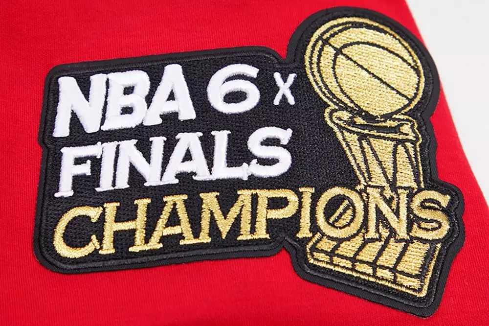 Pro Standard Men's NBA Chicago Bulls Retro Classic Double Knit Tee -Red/Black - RED/BLACK