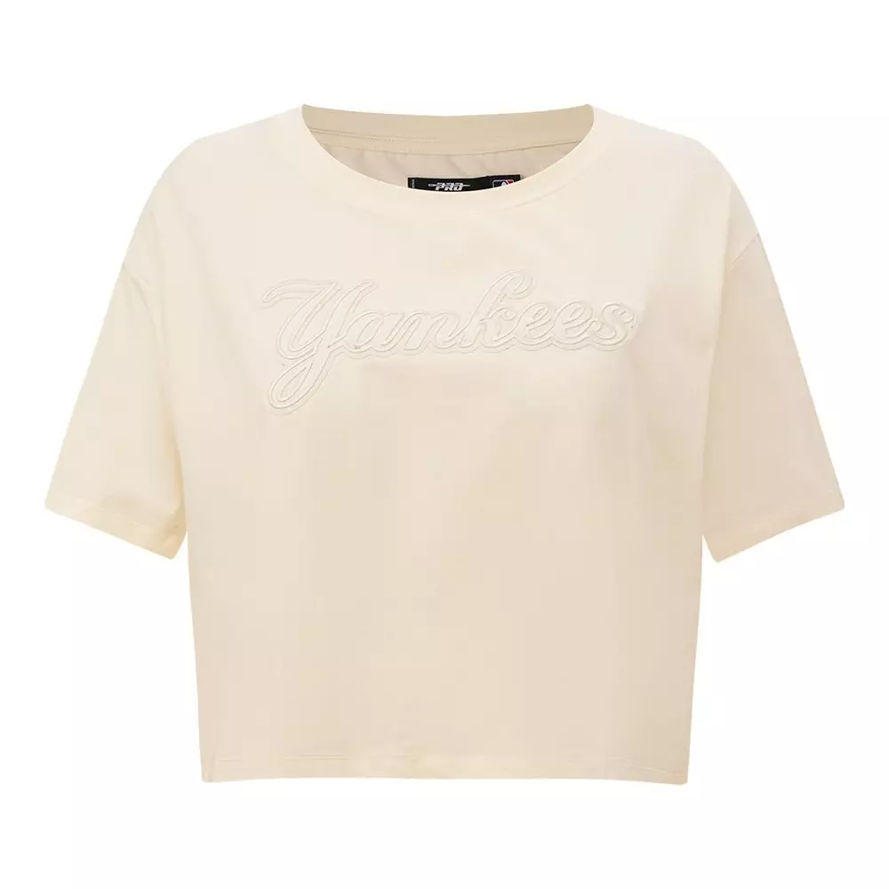 Pro Standard Women's MLB New York Yankees Neutral SJ Boxy Top - Cream - CREAM