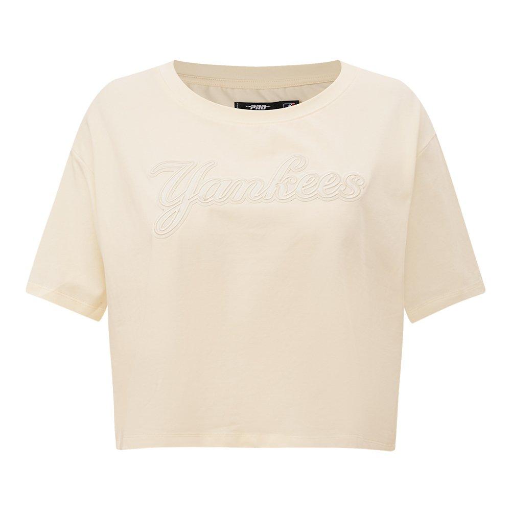 Pro Standard Women's MLB New York Yankees Neutral SJ Boxy Top -Cream - CREAM Thumbnail View 1