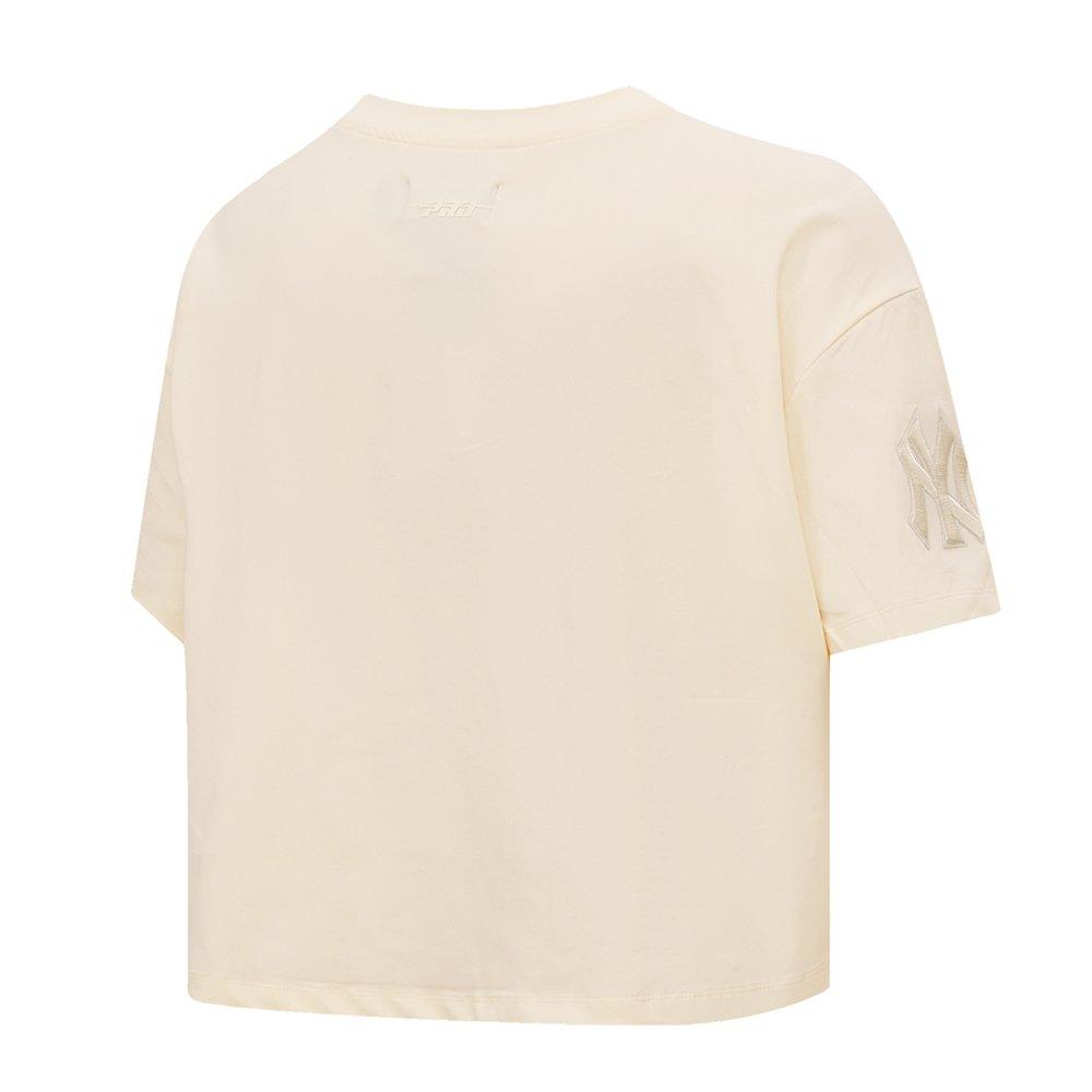 Pro Standard Women's MLB New York Yankees Neutral SJ Boxy Top - Cream - CREAM Thumbnail View 2