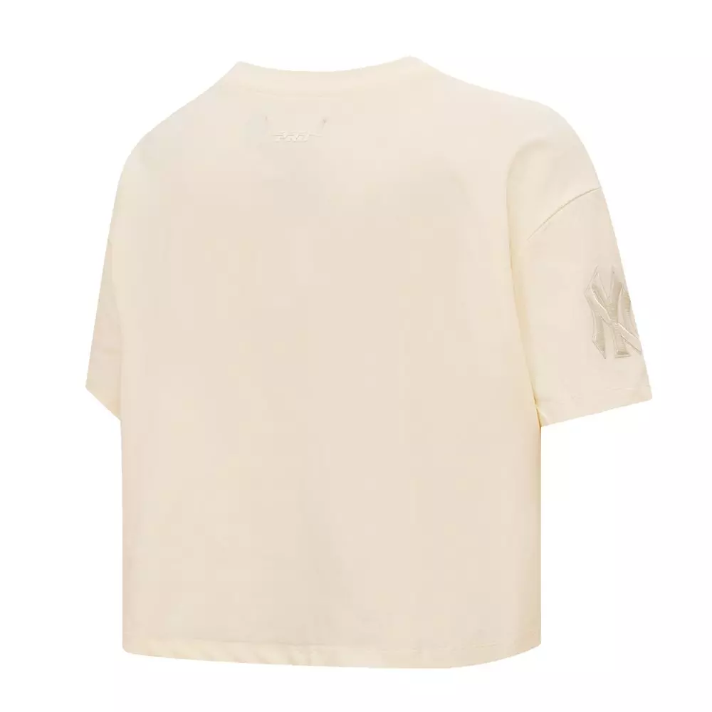 Pro Standard Women's MLB New York Yankees Neutral SJ Boxy Top -Cream - CREAM